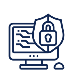 Decorative online safety icon